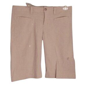 Athleta Size 8 Bermuda Shorts Womens Beige Nylon Blend Drawstring